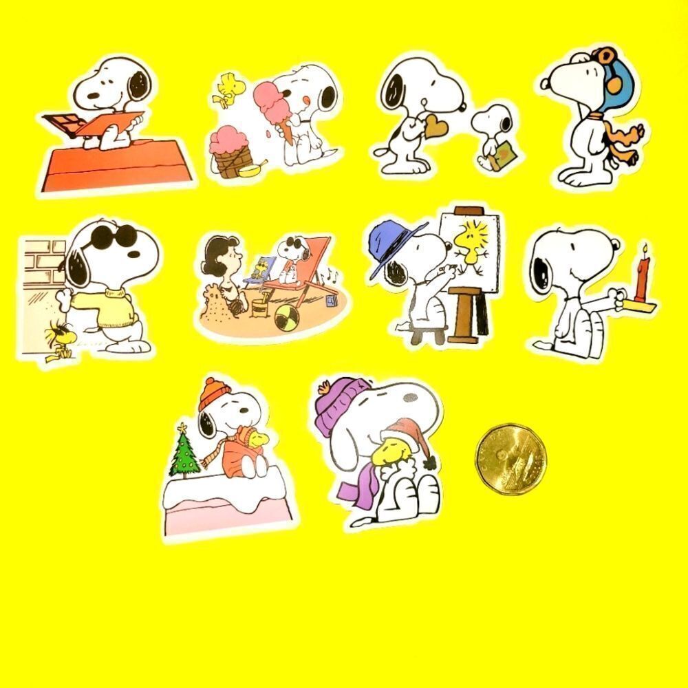 3/$20 Brand New 10x Snoopy Waterproof Stickers #a